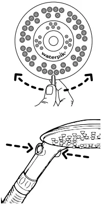 waterpik B000GLKBFC Flexible Shower Head- OPERATION