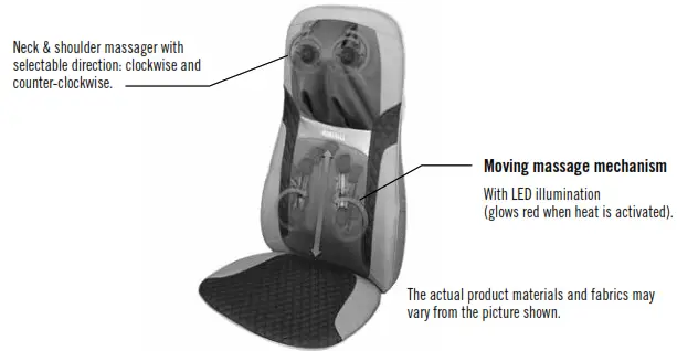 Homedics MCS-845HJ Shiatsu Elite II Massage Cushion with Soothing Heat Instruction -MAINTENANCE