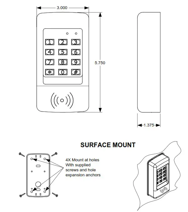 SDC EntryCheck 920P- SURFACE MOUNT
