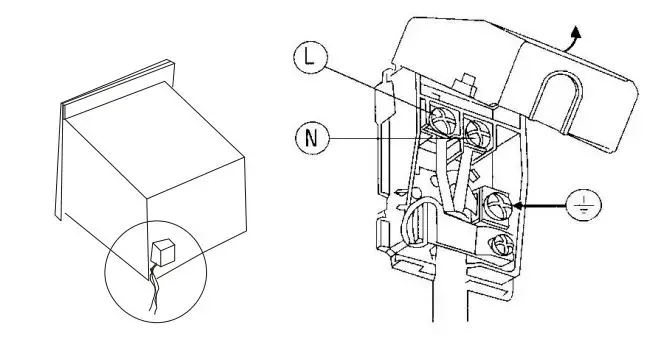 ARTUSI CAO900X1 Electric Built-In Oven Instruction Manual - Fitting on a power supply cable