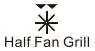 ARTUSI CAO900X1 Electric Built-In Oven Instruction Manual - Half Fan Grill icon