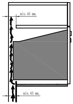 ARTUSI CAO900X1 Electric Built-In Oven Instruction Manual - The sizes of the unit for installing the cooker under a worktop or in a column unit