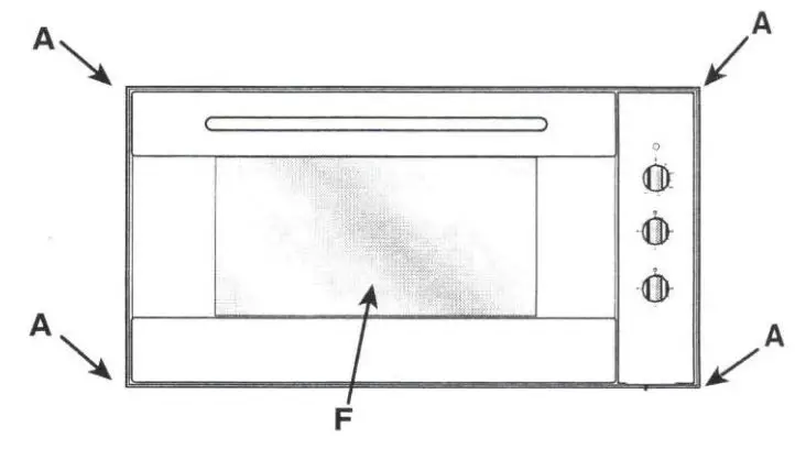 ARTUSI CAO900X1 Electric Built-In Oven Instruction Manual - the socket or omnipolar circuit-breaker is easily accessible once the cooker has been installed