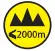 Below 2000 metres Warning