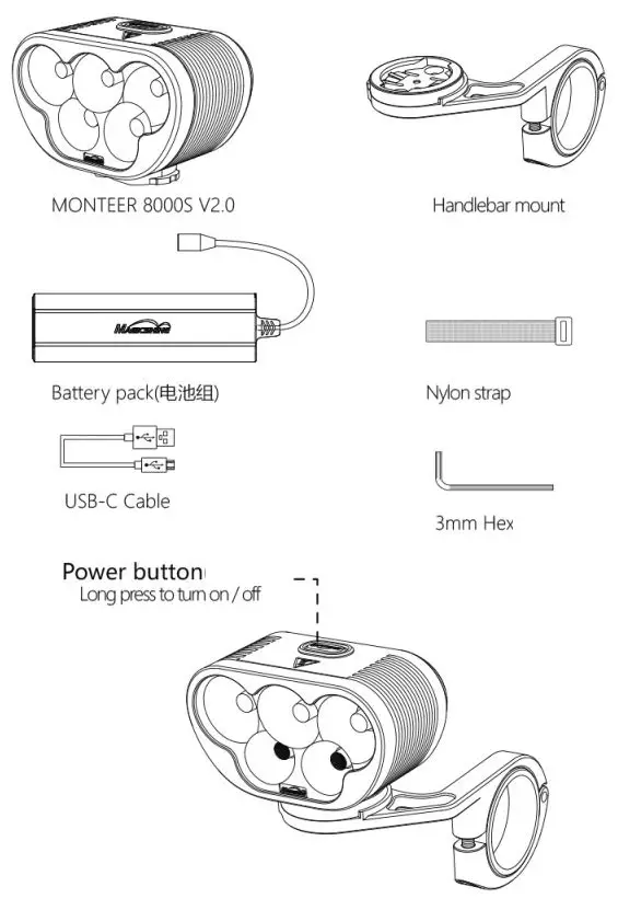 MAGICSHINE Monteer 8000S V2.0 MTB Light with Remote Control User Manual - Accessory