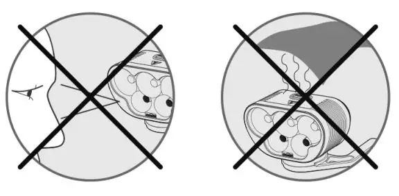 MAGICSHINE Monteer 8000S V2.0 MTB Light with Remote Control User Manual - Warning