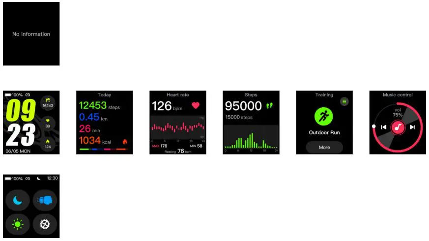 Shenzhen Xiaoju Intelligent Technology N23 Smart Watch User Manual - Interface Operation