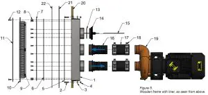FIG 7 Wooden frame with liner, as seen from above