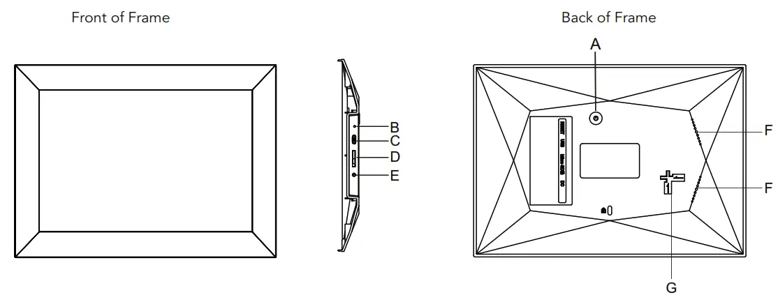 LOVCUBE W8 WiFi Digital Photo Frame - SIDE