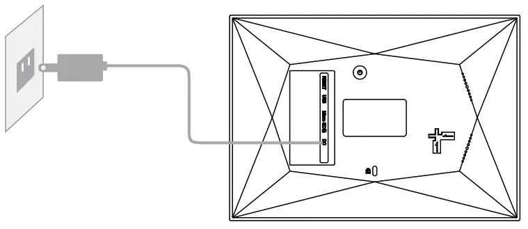LOVCUBE W8 WiFi Digital Photo Frame - power adapto