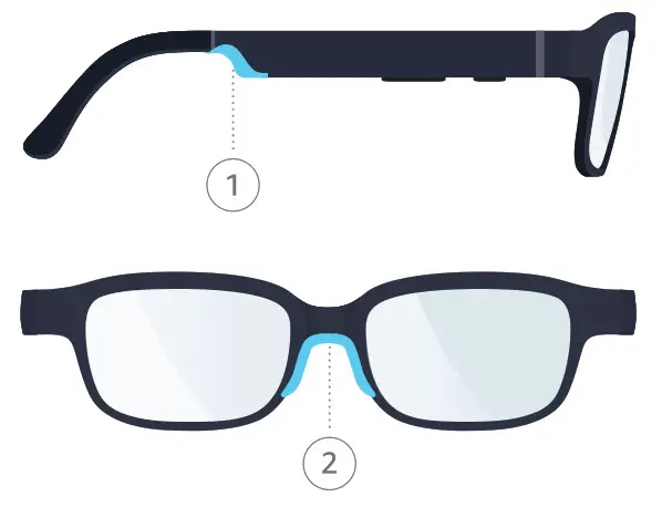 amazon Z4NEU3 Echo Frames 2nd Gen- TEMPLE EDGE