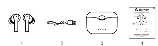 DENVER TWE-37 True Wireless Stereo Earbuds fig2