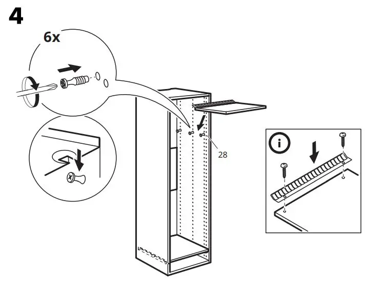 IKEA 404.964.66 FORKYLD Fridge with Freezer Compartment Instruction Manual - Installation 4-4