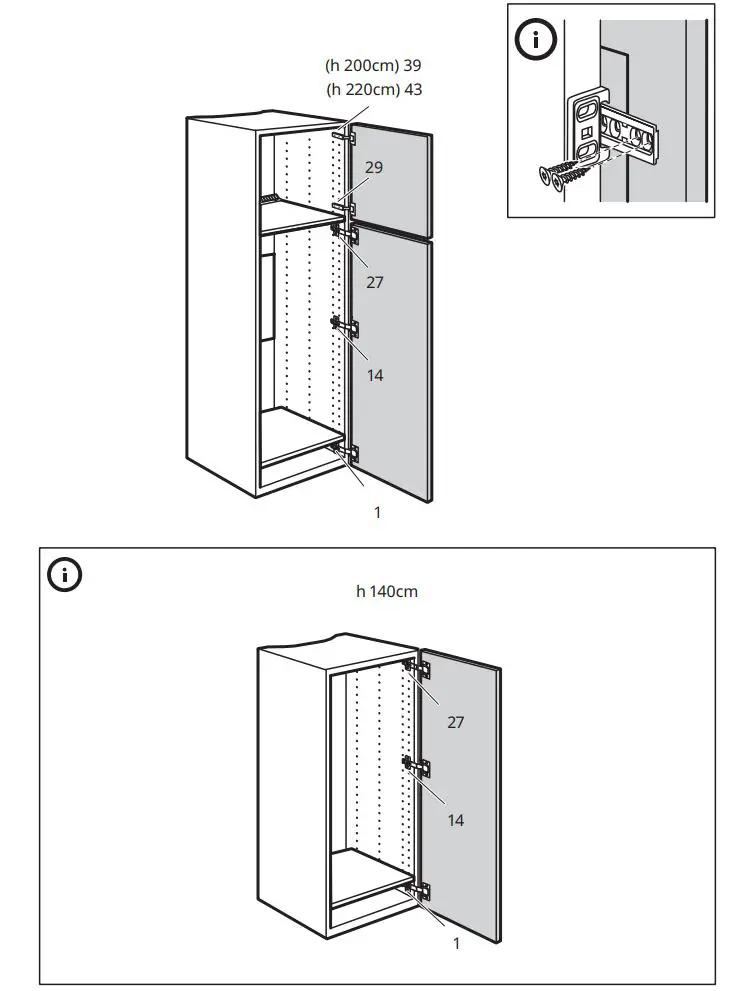 IKEA 404.964.66 FORKYLD Fridge with Freezer Compartment Instruction Manual - Installation 4-41