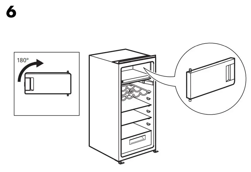 IKEA 404.964.66 FORKYLD Fridge with Freezer Compartment Instruction Manual - Installation 6
