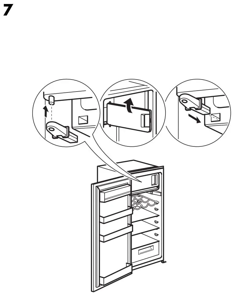 IKEA 404.964.66 FORKYLD Fridge with Freezer Compartment Instruction Manual - Installation 7