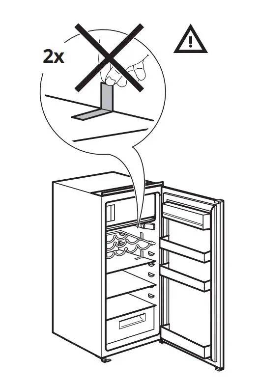 IKEA 404.964.66 FORKYLD Fridge with Freezer Compartment Instruction Manual - Screw