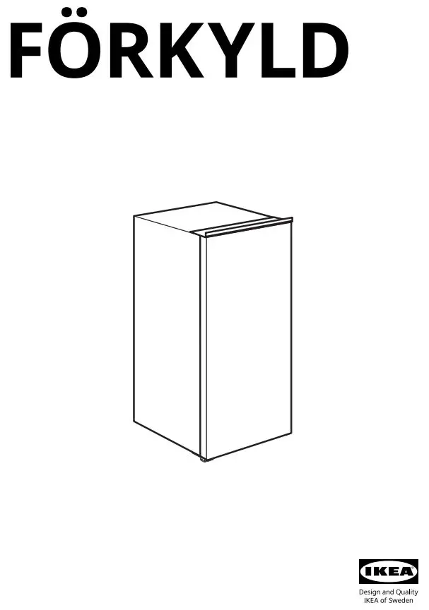 IKEA 404.964.66 FORKYLD Fridge with Freezer Compartment Instruction Manual
