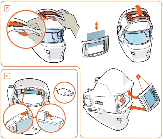 Replacing-KEMPPI-Gamma-GTH3-PFA/SFA/XFA-Welding-Helmet-Parts