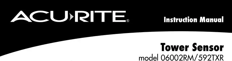 ACURITE Tower Sensor Instruction Manual