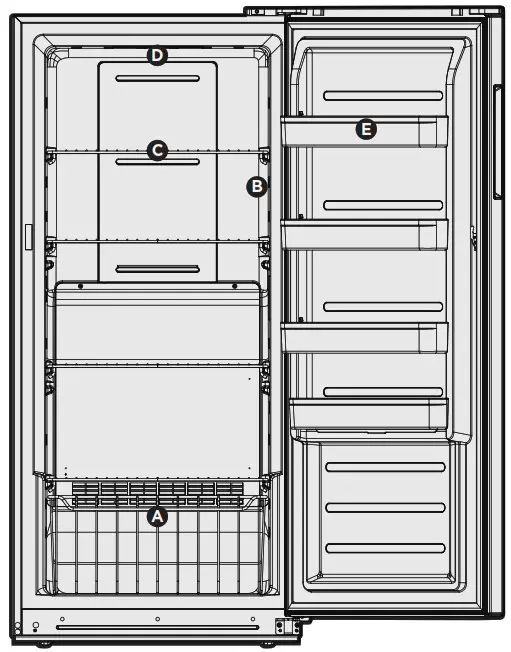 FRIGIDAIRE A19644502 Convertible Upright Freezer - according
