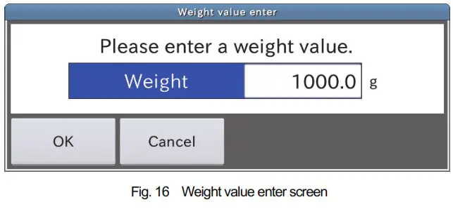AND AD 4412 CW Weighing Indicator - Adjusting the weight 4