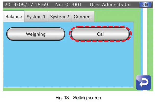 AND AD 4412 CW Weighing Indicator - Adjusting the weight