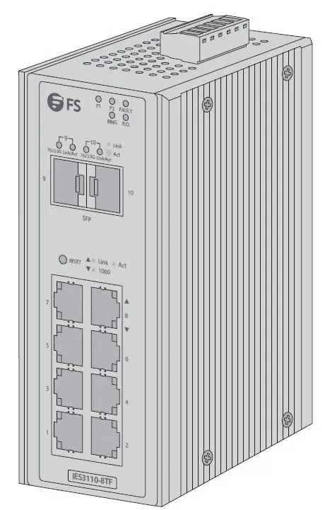 FS IES3110-8TF L2+ Managed Industrial Switch pro
