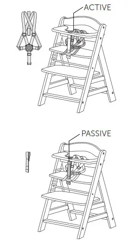 hauck 372414 Alpha Pop Wooden High Chair - Product Overview 3