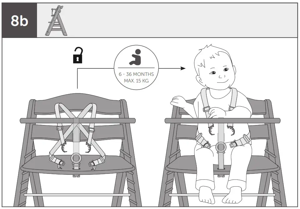 hauck 372414 Alpha Pop Wooden High Chair - Product Overview 38