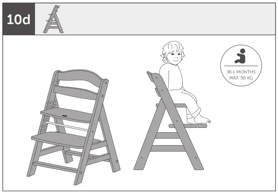 hauck 372414 Alpha Pop Wooden High Chair - Product Overview 50