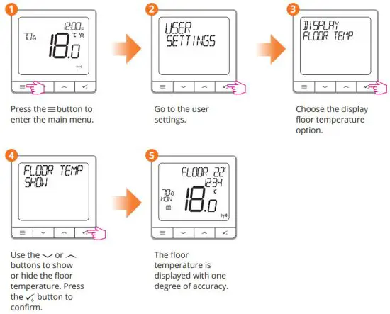 Continal SQ610 Quantum Digital Thermostat - Display floor temperature