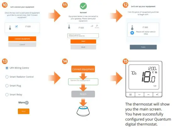 Continal SQ610 Quantum Digital Thermostat - Installation in online mode 2