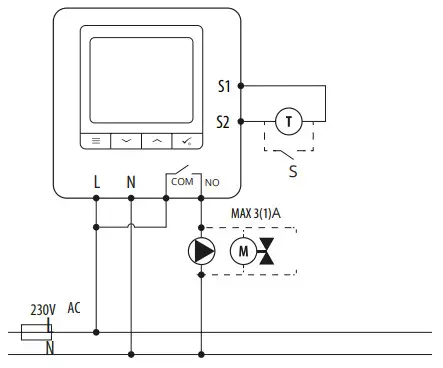 Continal SQ610 Quantum Digital Thermostat - Wiring diagram 2