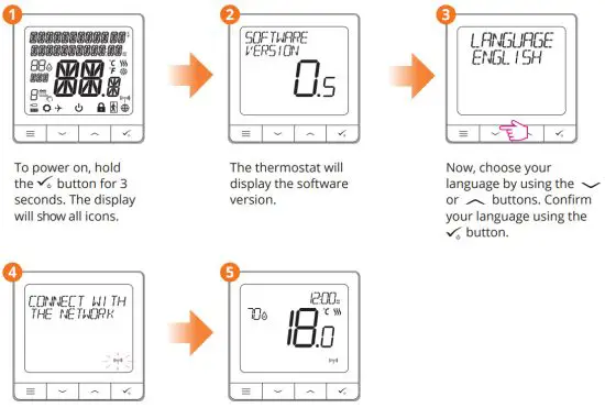 Continal SQ610 Quantum Digital Thermostat - up sequence