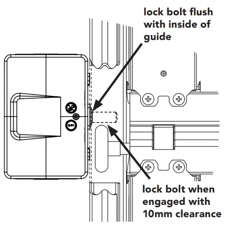automatic TECHNOLOGY Garage Door Lock 100040 - Close the door