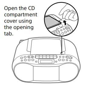 Sony Stereo CDCassette Boombox Home Audio Radio (4)