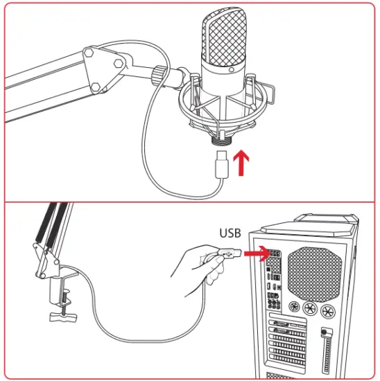 SPC GEAR SM900 Streaming USB Microphone User Guide Installation and Usage