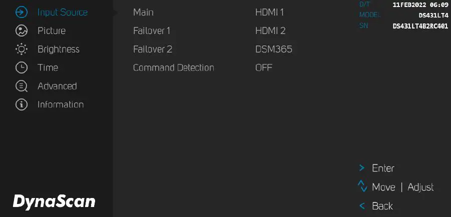 DynaScan DS431LT4 43 Inch Clean Back Digital Signage 22