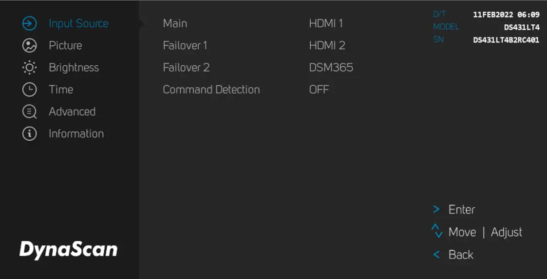 DynaScan DS431LT4 43 Inch Clean Back Digital Signage 29