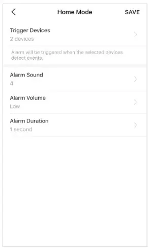 Tp Link H100 Tapo Smart IoT Hub with Chime - Set Protection Mode 4