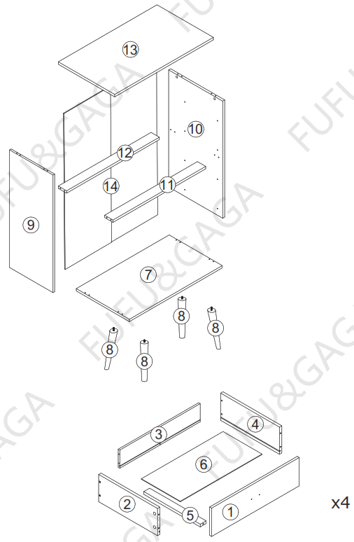 homedepot 4-Drawers Black Wood Chest of Drawer Accent Storage - fig5