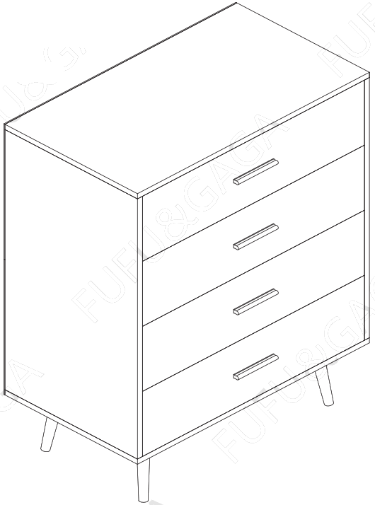 homedepot 4-Drawers Black Wood Chest of Drawer Accent Storage