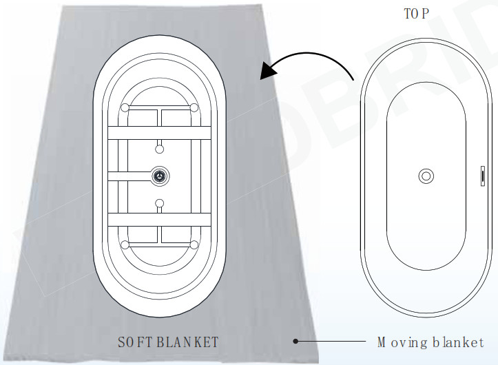 WOODBRIDGE Freestanding Bathtub - INSTALLATION ON SLAB FLOOR 2