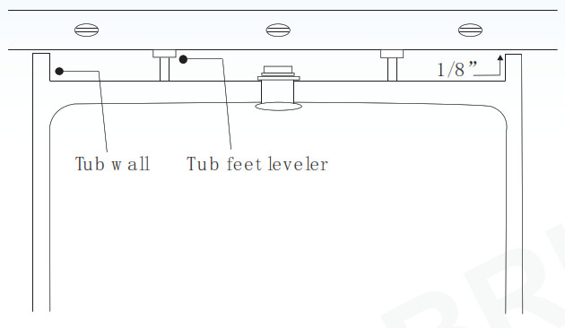 WOODBRIDGE Freestanding Bathtub - INSTALLATION ON SLAB FLOOR 3
