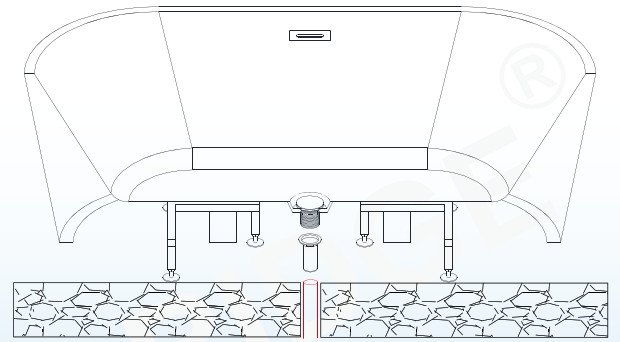 WOODBRIDGE Freestanding Bathtub - INSTALLATION ON SLAB FLOOR 7