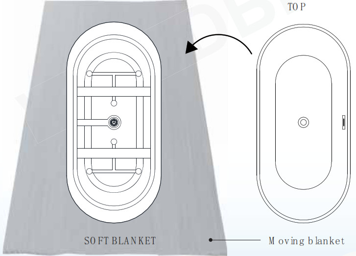 WOODBRIDGE Freestanding Bathtub - Installation with underfloor Access 2