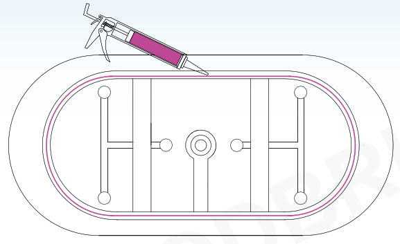 WOODBRIDGE Freestanding Bathtub - Installation with underfloor Access 5