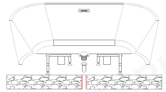 WOODBRIDGE Freestanding Bathtub - Installation with underfloor Access 6