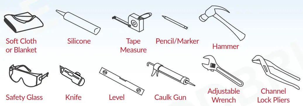 WOODBRIDGE Freestanding Bathtub - Tools Required for installation
